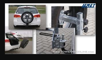 Trekhaak reservewieldrager op trekhaak