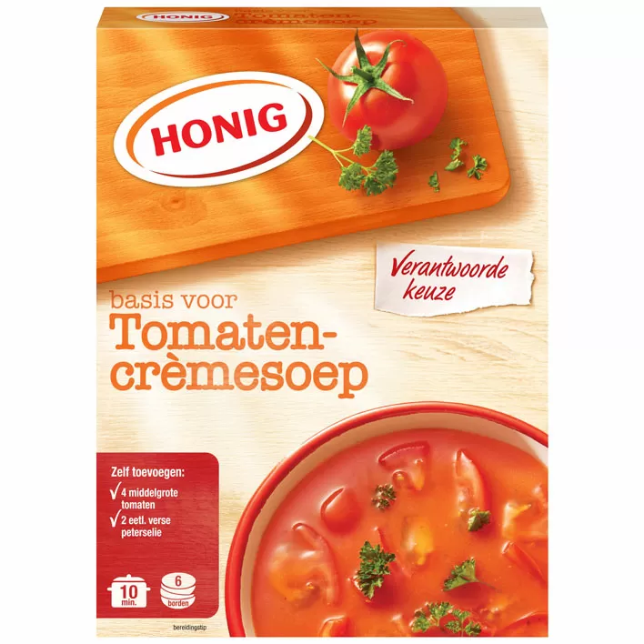 brandstof Chromatisch Jaarlijks Honig Basis voor Tomaten Crèmesoep (112 gr.)
