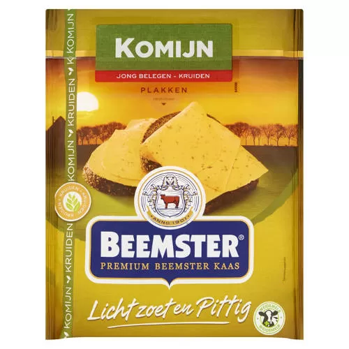 Beemster 48+ Jong Belegen Komijnekaas Plakken (125 Gr.)