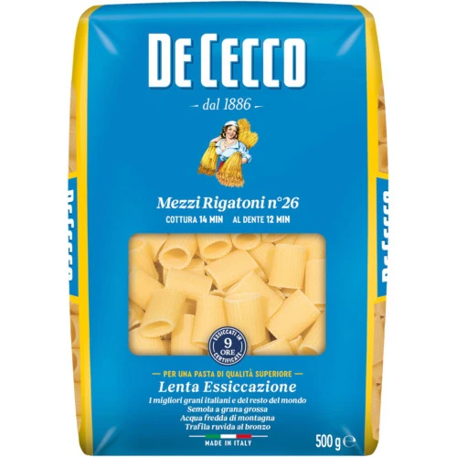Defecco Rigatoni De Cecco Mezzi Rigatoni Nr. 26 (500 gr.)
