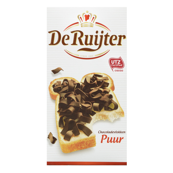 De Ruijter Chocolade vlokken puur (300 gr.)
