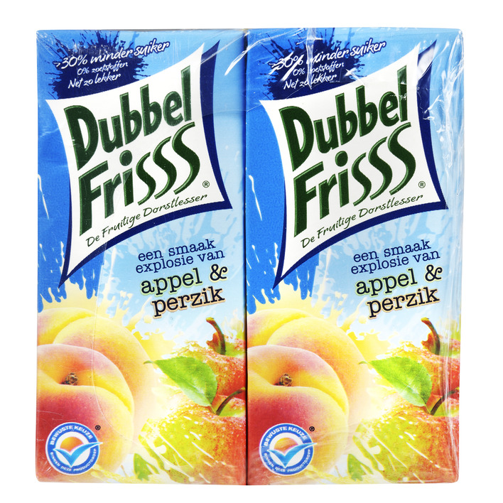 DubbelFrisss Appel & perzik (6 x 200 ml.)