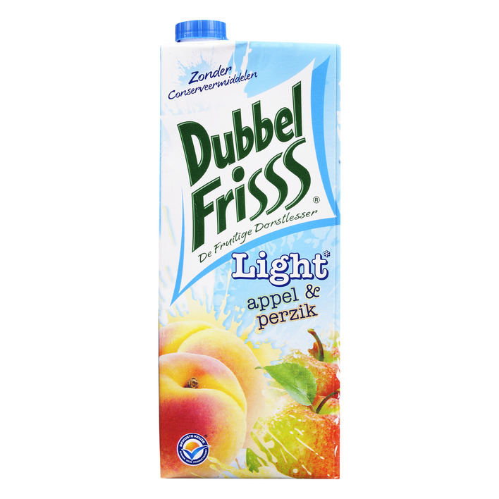 DubbelFrisss Appel & perzik light (1,5 liter)