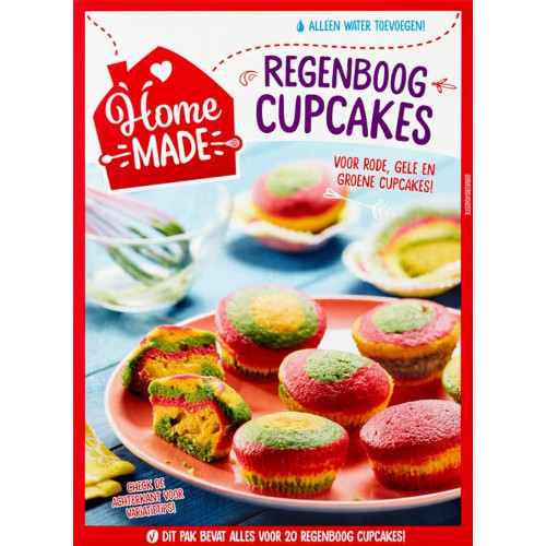 Homemade Bakmix voor Regeboog Cupcakes