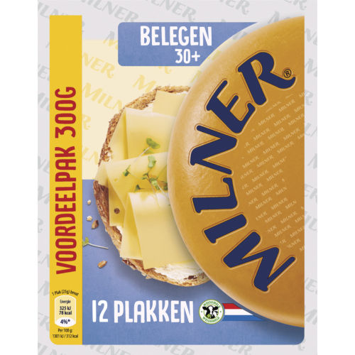 Milner 30+ Belegen Kaas Plakken Voordeelverpakking