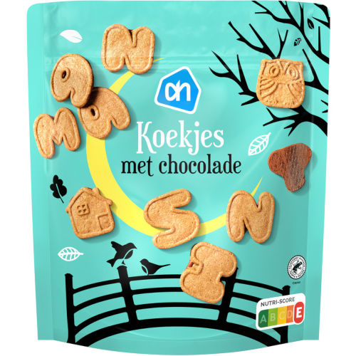 Mini letter koekjes met chocolade