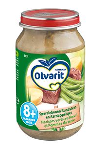 Olvarit Green beans with potato and beef 8 months (200 gr.)