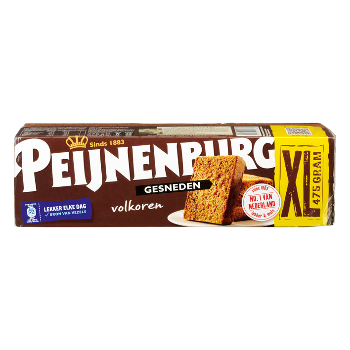 Peijnenburg Ontbijtkoek volkoren gesneden XL (475 gr.)