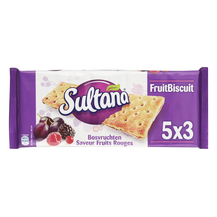 Sultana Fruit Biscuit Forest Fruits (5 x 3 pieces)