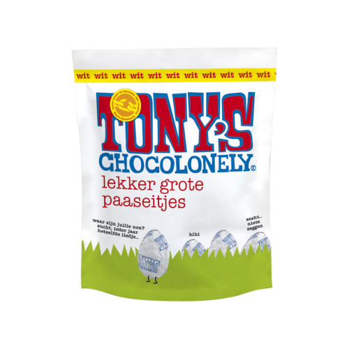 Tony\'s Chocolonely Chocolade Paaseitjes Wit