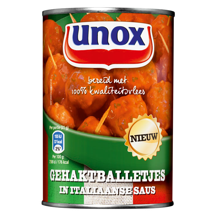 Unox Gehaktballetjes in Italiaanse saus (420 gr.)