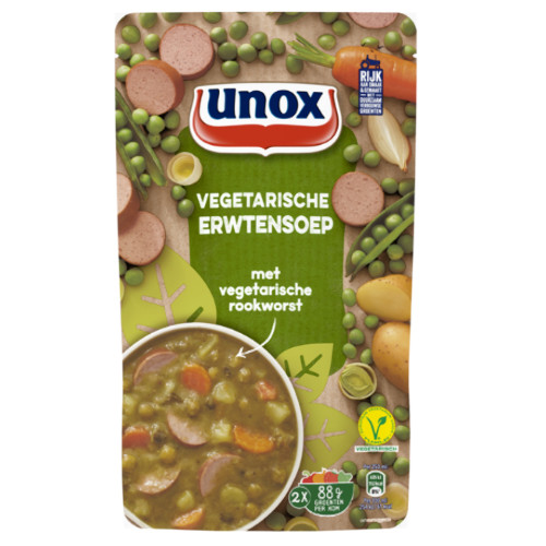 Unox Soep in Zak Vegetarische Erwtensoep
