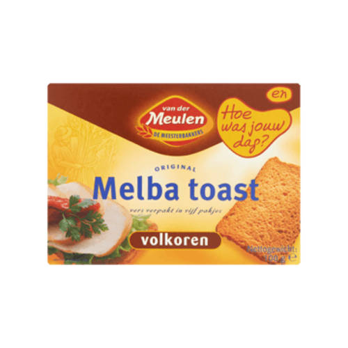 Van Der Meulen Original Melba Toast Volkoren (100 gr.)