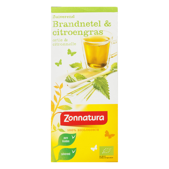 Zonnatura Organic nettle tea lemon grass (32 gr.)