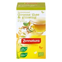 Zonnatura Biologische groene thee ginseng (36 gr.)