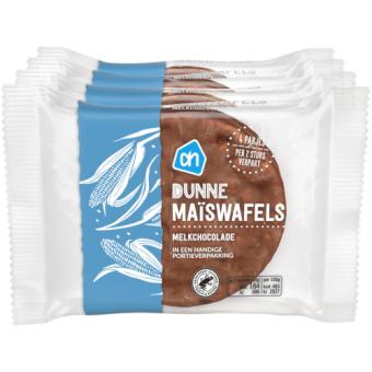 AH Dunne Maiswafels Melkchocolade