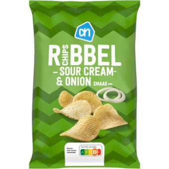 AH Ribbel Chips Sour Cream & Onion