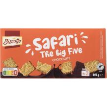 Biscotto Safari Koekjes the Big Five Pure chocolade (225 gr.)