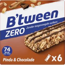 B'tween Mueslireep Melkchocolade Pinda Zero (6 x 20 gr.)