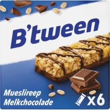 B'tween Mueslireep Melkchocolade (6 x 25 gr.)