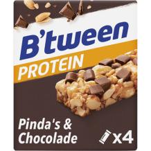 B'tween Mueslireep Protein Pinda's Chocolade (4 x 24 gr.)