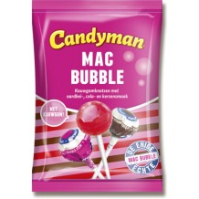 Candyman Mac Bubble Kaugom Knotsen Lollies (150 gr.)