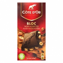 CÁ´te d\'Or Bloc Pure Chocolade Hazelnoten