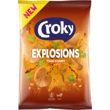 Croky Explosions Thai Curry Ribbel Chips (150 gr.)