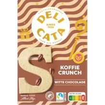 Delicata Chocoladeletter Wit Koffie Crunch (135 gr.)