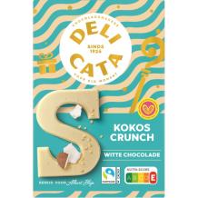 Delicata Chocoladeletter Wit Kokos Crunch (135 gr.)
