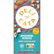 Delicata Pure Chocolade Reep Amandel & Kokos (150 gr.)