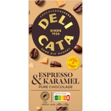 Delicata Pure Chocolade Reep Espresso & Karamel (90 gr.)