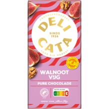 Delicata Pure Chocolade Reep Walnoot & Vijg (150 gr.)