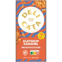 Delicata Melkchocolade Reep Kletskop & Karamel (150 gr.) 
