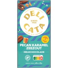 Delicata Melkchocolade Reep Pecan, Karamel & Zeezout (150 gr.)