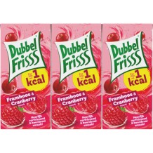 DubbelFrisss Framboos & Cranberry 1 Kcal 6 Pakjes