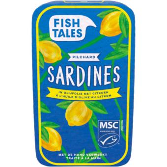 Fish Tales Sardines in Olijfolie met Citroen (120 gr.) 