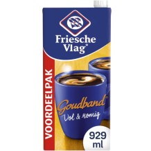 Friesche vlag koffiemelk Goudband 929 ml.