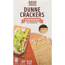 Goud Gebakken Dunne Crackers Sesam Volkoren (6 x 4 stuks)