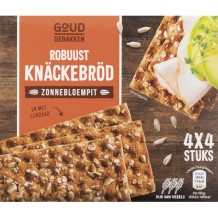 Goud Gebakken Robuust Knäckebröd Zonnebloempit (4 x 4 stuks)