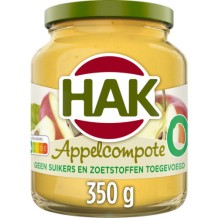 Hak Appelcompote 0% Toegevoegde Suiker & Zoetstoffen (350 gr.)