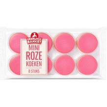 Heerlijck Banket Mini Roze Koeken (8 stuks)