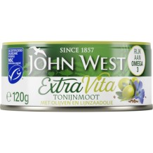 John West Extravita Tonijnmoot metOlijven en Lijnzaadolie (120 gr.)