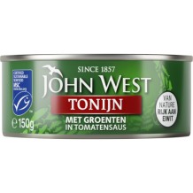 John West Tonijn met Groenten in Tomatensaus (150 gr.)