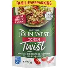 John West Tonijn Twist Ovengedroogde Tomaat XL (190 gr.)