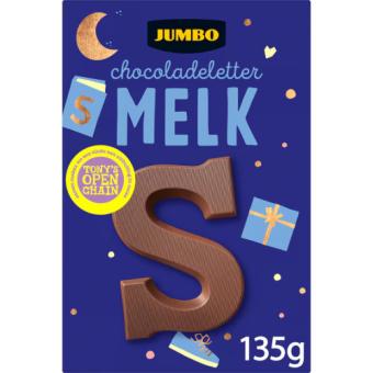 Jumbo Chocoladeletter "S" Melk (160 gr.)