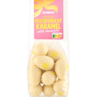 Jumbo Paaseitjes Witte Chocolade Passievrucht Karamel (150 gr.)