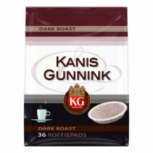 Kanis & Gunnink Koffiepads Dark Roast (36 stuks)