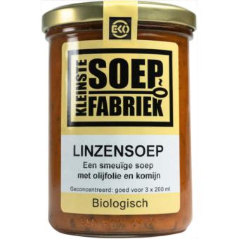 Kleinste Soepfabriek Biologische Linzensoep (400 ml.)
