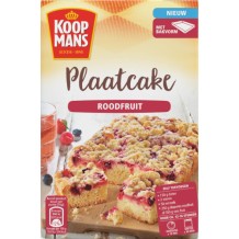 Koopmans Mix voor Rood Fruit Plaatcake (450 gr.)
